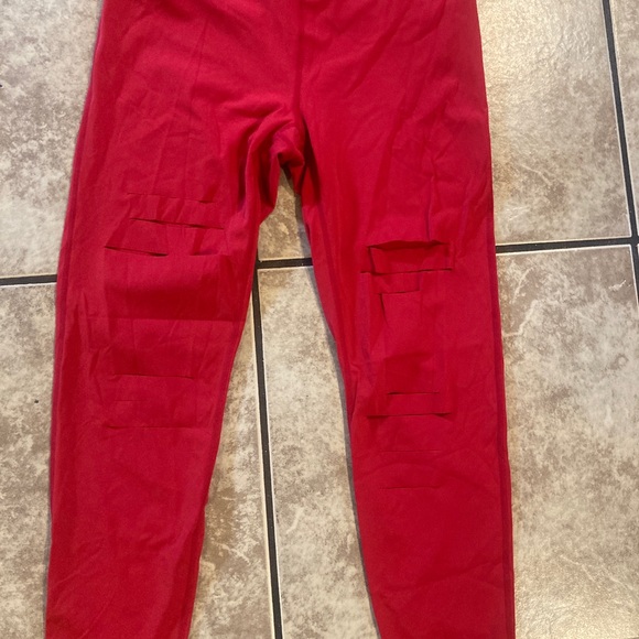 Zyia Active Red Leggings - Picture 2 of 5